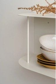 Beżowa wielopoziomowa metalowa półka 80 cm Lina – noo.ma