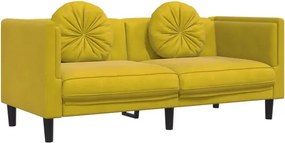 Aksamitna żółta sofa do salonu A5-N65