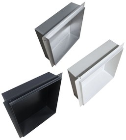 Półka wnękowa ścienna ze stali nierdzewnej BS303010Kolor do wyboru - bez obramowania - 30 x 30 x 10 cm