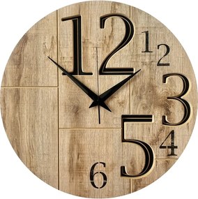 Okrągły nowoczesny zegar ścienny w stylu loft W0-F06