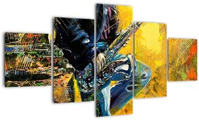 Obraz saksofonisty (125x70 cm)