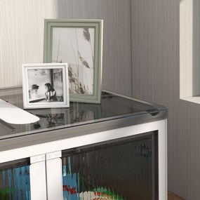 HOMCOM Pojemnik na przechowywanie 69L z kółkami Skrzynia z dostępem z 5 stron Biała przestrzeń magazynowa | Aosom PL