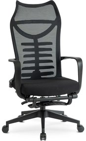 Fotel Biurowy Ergonomiczny Obrotowy z Podnóżkiem ACTON Czarny