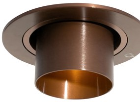 Nowoczesny podtynkowy reflektor ciemny brąz GU10 35 mm okrągły, regulowany - Installa Nowoczesny Oswietlenie wewnetrzne
