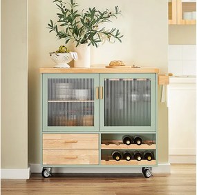 Kredens z kółkami kuchennymi FKW114-GR