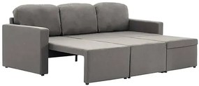 Rozkładana sofa modułowa taupe tkanina - Lanpara 4Q