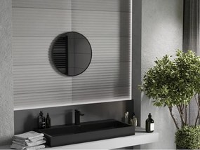 Mexen Loft lustro łazienkowe okragłe 30 cm, rama czarna - 9850-030-030-000-70