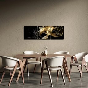 Obraz - Złoty drapak (z zegarem) (90x30 cm)