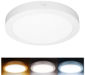 Solight WD244-W - Panel LED 2 w 1 24 W/230 V 3000/4000/6000 K śr. 30 cm IP54 biały