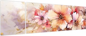 Obraz - Kwiaty (170x50 cm)