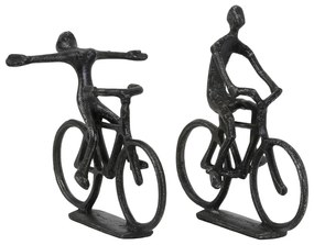 Metalowe figurki zestaw 2 szt. 22 cm Cyclists – Light &amp; Living
