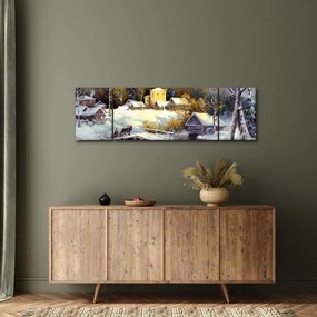 Obraz - Zimowe miasteczko (170x50 cm)