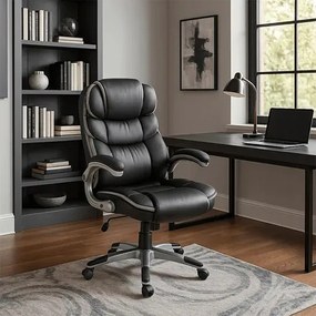Czarny fotel obrotowy  P8-G53