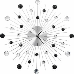 Nowoczesny zegar ścienny z dekoracyjnymi koralikami 50 cm W7-A78