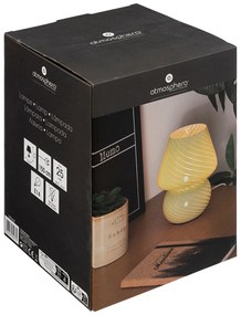Lampa stołowa grzybek CARA, szklana, Ø 15 cm