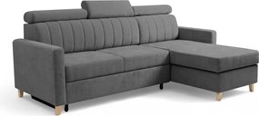 Narożnik Vario z funkcją spania uniwersalny prawo/lewostronny - szary szenil Wind 89