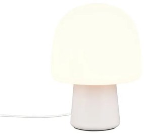 Biała lampa stołowa ze szklanym kloszem (wysokość 27 cm) Steen – Trio