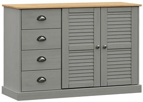Szara komoda z drewna sosnowego z 4 szufladami C2-G99