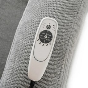 Fotel Masujący BOX 2 Rozkładany z Podnóżkiem Szary Nowoczesny