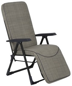 Fotel ogrodowy z podnóżkiem Modena Kwadrat  Plus Black Edition H024-04IB PATIO