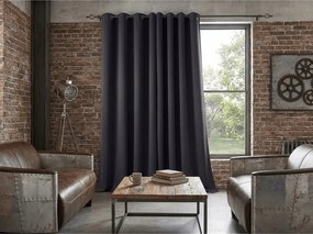 Zasłona OXFORD LIGHT 140x250 cm, ciemnoszara Zawieszanie: Taśma z wiązaniami