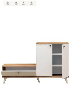 Zestaw do przedpokoju Evva White and Oak