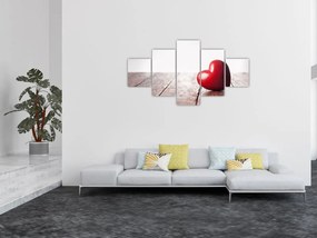 Obraz drewnianego serca (125x70 cm)