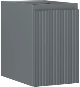 Mexen Rivel szafka łazienkowa podumywalkowa 30 cm, 1 drzwi, ryflowana, grafit mat - 91A21-03047-1-BF66