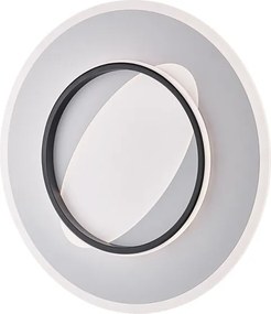 Lampa sufitowa Annie z metalu i aluminium lakierowana na biało i czarno z wbudowaną diodą LED CCT + pilot H.6 Ø50 BL321-PBC