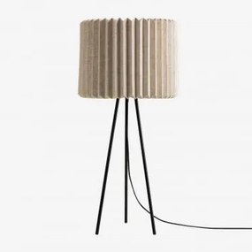 Lampa Stołowa Jankov Z Lnu I Metalu Nature - Sklum