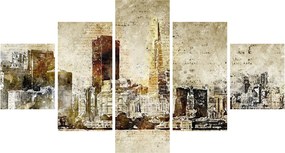 Obraz - Artystycznie ukształtowane miasto (125x70 cm)
