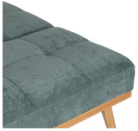 Turkusowa rozkładana sofa z tkaniny szenilowej 178 cm – Ixia