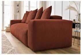 Ceglasta sztruksowa sofa 280 cm Voltaire – Bobochic Paris