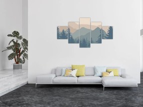 Obraz - Góry Turkusowe N⁰2 (125x70 cm)