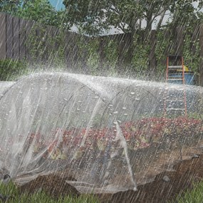 Outsunny Plandeka na szklarnie z tworzywa, Pokrowiec na rośliny, Odporna na UV i wodę, 6 x 10 m