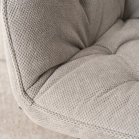 Krzesło Tapicerowane do Salonu MODESTO Szare Nowoczesne Loft