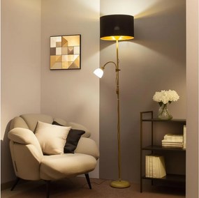 Brilagi - Lampa stojąca CERIA 1xE27/100W/230V + 1xE14/25W złota/czarna