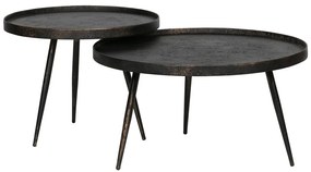 Czarny stolik BePureHome Bounds, ø 58 cm