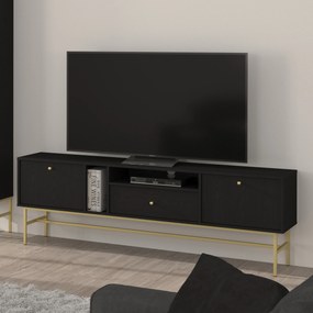 Szafka RTV stojąca TORINO 180 cm do Salonu pod Telewizor 1 Szuflada - Grafit