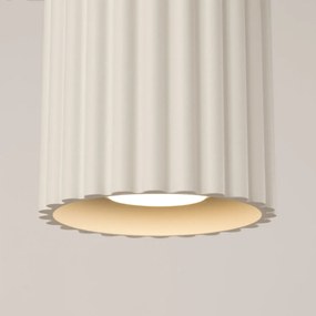 Plafon AURA 1 beżowy GU10 ryflowany SOLLUX  LIGHTING