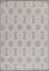 Dywan płaskotkany Aruba heksagon szary 200 cm x 290 cm