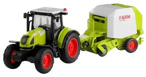Traktor z prasą rolującą do belowania gra 37,5 cm