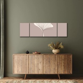 Obraz - Beżowe liście N⁰3 (170x50 cm)