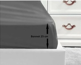 Poszewka na materac 100% bawełny 180x200x25 cm - Ciemnoszary