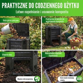 Kompostownik ogrodowy - Compogreen 800 l czarny Prosperplast
