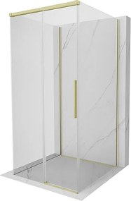 Mexen Rox-3S kabina prysznicowa 3-ścienna rozsuwana 110 x 110 cm, transparent, złota szczotkowana - 8C2-110-110-55-00-3S