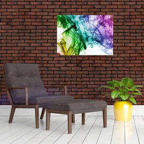 Obraz na szkle - kolorowy dym (70x50 cm)