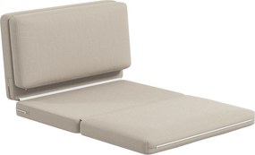 HOMCOM 2-w-1 składany fotel relaksacyjny, materac dla gości, dzielony, 120 cm szerokości, Kolor Beżowy