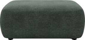 Pufa z teksturowanej tkaniny w kolorze ciemnozielonym DAVISO