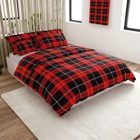PrzytulneMieszkanie.pl PrzytulneMieszkanie.pl Pościel z mikropluszu ALBURY czerwona Rozmiar pościeli: 70 x 90 cm | 140 x 220 cm